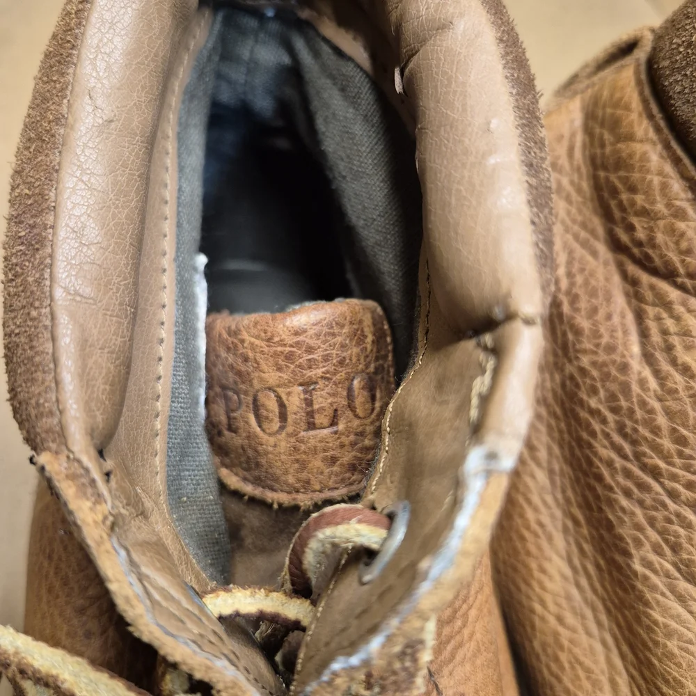 Polo by Ralph Lauren Brown Leather High-Top Sneakers 1349/20